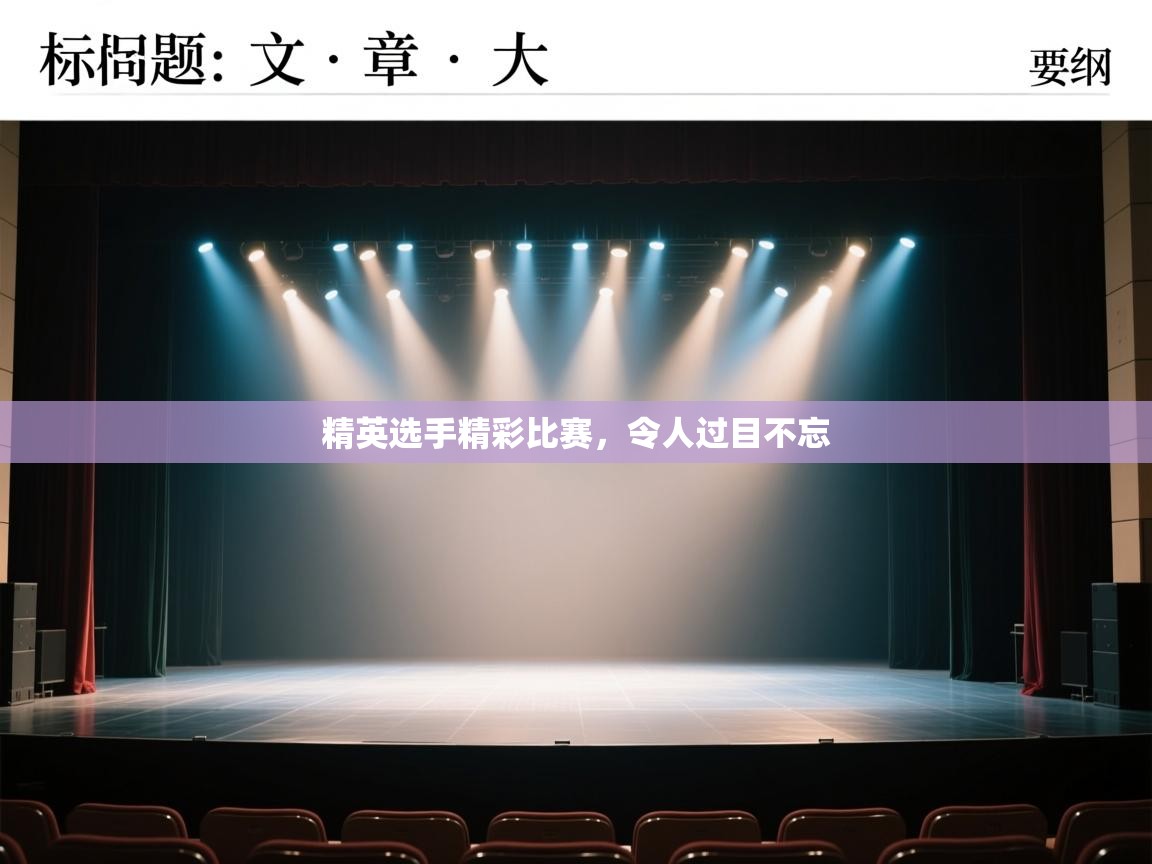 精英选手精彩比赛，令人过目不忘  第1张